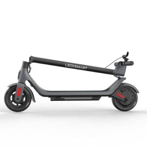 LEQISMART Electric Scooter-9" Pneumatic Tire, 15.5Miles Range,15.5 MPH,250W Motor, 220lbs Weight Capacity, Dual Brakes, Folding Electric Scooter for Adults