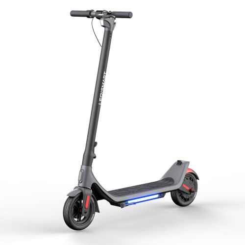 LEQISMART Electric Scooter-9" Pneumatic Tire, 15.5Miles Range,15.5 MPH,250W Motor, 220lbs Weight Capacity, Dual Brakes, Folding Electric Scooter for Adults