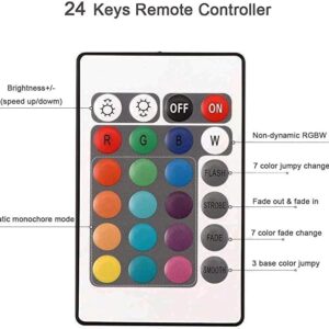 Iyicuus Tow Sets Battery Powered LED Strip Lights, 9.8ft 24-Keys Remote Controlled, DIY Indoor and Outdoor Decoration (2)