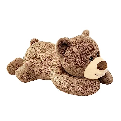 Mewkou 3.5 LB Weighted Stuffed Animals Bear, 24 Inch Weighted Plush Animals Throw Pillow, Cute Kawaii Plush Toys Gifts for Kids Adults Teens Birthday Christmas