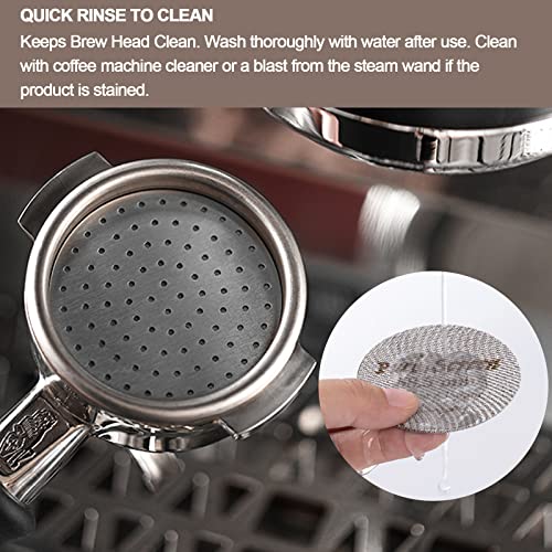 53.5mm Espresso Puck Screen, Urnseh Reusable 1.7mm Thickness 150μm 316 Stainless Steel Professional Barista Coffee Filter Mesh Plate for Portafilter Filter Basket, espresso machine accessories