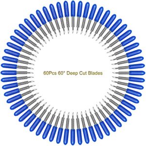 CJRSLRB 60Pcs 60° Deep Cut Replacement Blades for Cricut Explore Air 2/Air 3/Maker/Maker 3/Expression Cutting Machines, Fine Point Deep Cut Blade Fit for Thick Vinyl Fabric Cutting