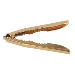 safe non slip handle robust stainless steel nutcracker chestnut walnut opener clip, gold crab cracker for kitchen home seafood knives specialty knives