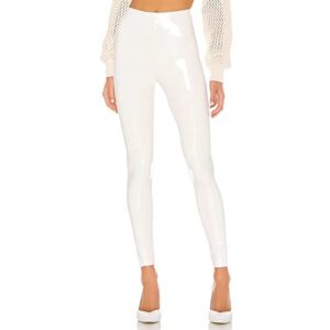 tdnzsel high waisted shiny faux leather leggings for women skinny latex pants sexy punk black pu tight trousers white xxl