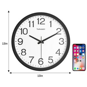 Totholztri Wall Clock 13 inch Including AA Battery and Hook