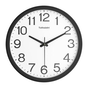 totholztri wall clock 13 inch including aa battery and hook
