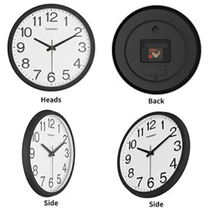 Totholztri Wall Clock 13 inch Including AA Battery and Hook