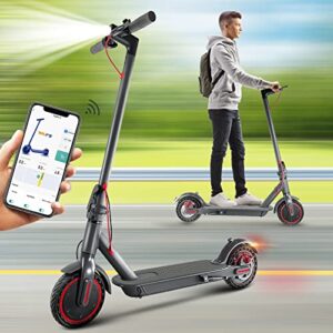 electric scooter for adults 350w commuter electric scooters up to 19mph & 19-21miles range foldable electric scooter double braking scooters,8.5" tires app control teens electric scooter