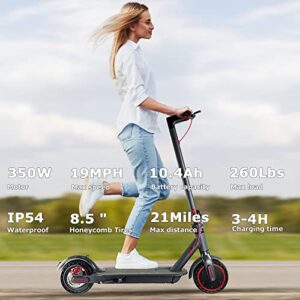 Electric Scooter for Adults 350W Commuter Electric Scooters Up to 19MPH & 19-21Miles Range Foldable Electric Scooter Double Braking Scooters,8.5" Tires APP Control Teens Electric Scooter