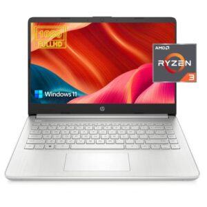 hp 2023 newest 14 laptop for productivity and entertainment,14" fhd display, 8gb ram, 256gb ssd, amd ryzen 3 processor upto 3.5ghz, type-c, hdmi, fast charge, 10 hrs long battery life, windows 11