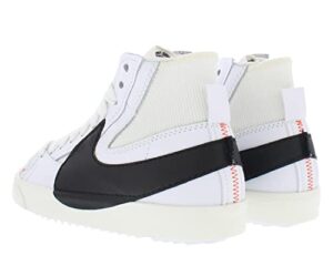 nike blazer mid '77 jumbo unisex shoes size 8, color: white/black/pearl white