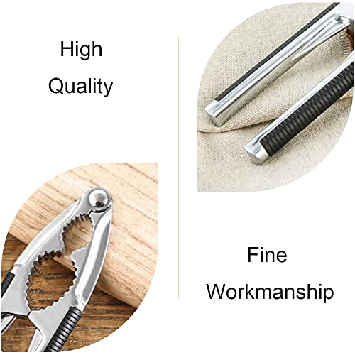 YunZCHENSH Nutcracker Stainless Steel Walnut Cracker Heavy Duty with Non-Slip Handle Walnut Opener Tool for Walnut All Sorts of Nuts Shell Seafood
