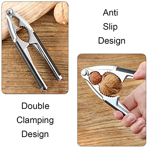 YunZCHENSH Nutcracker Stainless Steel Walnut Cracker Heavy Duty with Non-Slip Handle Walnut Opener Tool for Walnut All Sorts of Nuts Shell Seafood