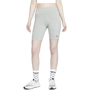 nike sportswear leg-a-see women's bike shorts (as1, alpha, m, regular, regular, dark grey heather/black)