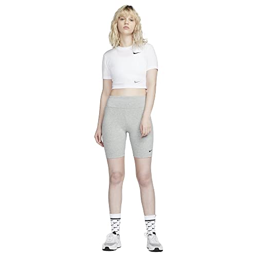 Nike Sportswear Leg-A-See Women's Bike Shorts (as1, Alpha, m, Regular, Regular, Dark Grey Heather/Black)