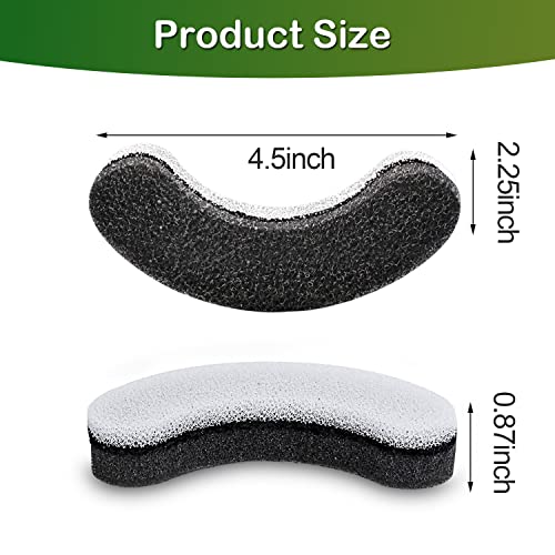 Cat Water Fountain Filter,Arc-Shaped Sponge Activated Carbon Cat Fountain Filter Replacement Filters Compatible WF050 & WF100 Automatic Pet Water Fountain (12 Pack)