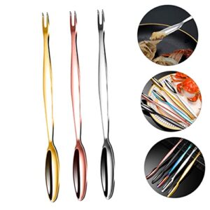 Anneome 3 Pcs Stainless Steel Crab Needle Lobster Crackers Stainless Steel Peeler Seafood Tools Shellfish Forks Shell Picks Crayfish Peelers Stainless Steel Crab Sheller Novel Crab Sheller