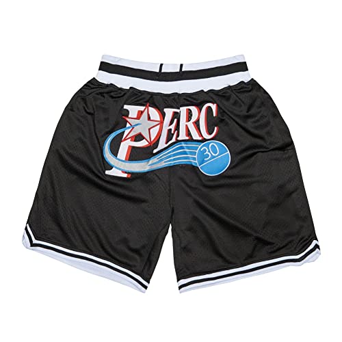 PERC30 Men's #30 Perc O'Cet Basketball Shorts Stitched S-XXL (as1, Alpha, m, Regular, Regular, Black)