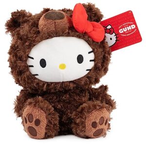 GUND Sanrio Hello Kitty Philbin Teddy Bear Plush Toy, Premium Stuffed Animal for Ages 1 and Up, Brown, 10”