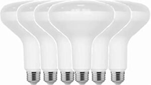 home depot 75-watt equivalent br40 cec dimmable led light bulb 2700k soft white (6-pack) damp location rated