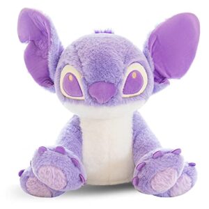 dpush® 10" / 14" / 20" jumbo purple stltch plush - violet little monster stuffed animal - 100% polyester anime plushies pillow - embroidered stitching - skin-friendly and soft collectible