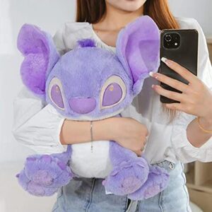 DPUSH® 10" / 14" / 20" Jumbo Purple Stltch Plush - Violet Little Monster Stuffed Animal - 100% Polyester Anime Plushies Pillow - Embroidered Stitching - Skin-Friendly and Soft Collectible