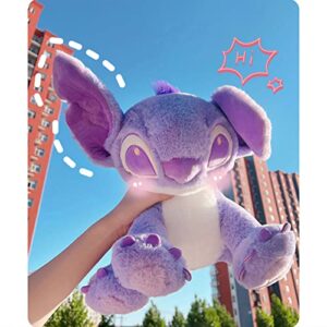 DPUSH® 10" / 14" / 20" Jumbo Purple Stltch Plush - Violet Little Monster Stuffed Animal - 100% Polyester Anime Plushies Pillow - Embroidered Stitching - Skin-Friendly and Soft Collectible