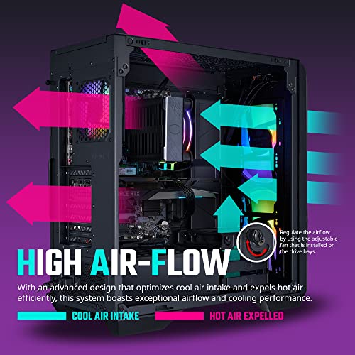 Cooler Master HAF 5 Pro High Performance Gaming PC - Intel i5 12400F - NVIDIA GeForce RTX 3060 - 16GB DDR4 3200MHz - 1TB M.2 NVMe SSD – WiFi - Windows 11 - Desktop Computer,Black