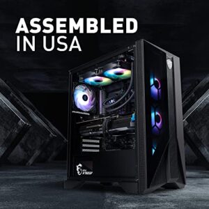 MSI Aegis RS Gaming Desktop: Intel Core i7-13700KF, RTX 4070, 32GB DDR5, 2TB M.2 NVMe, Liquid Cooling, WiFi 6E, Keyboard & Mouse, DIY Friendly, Windows 11 Home-Adv: 13NUE-450US,Black