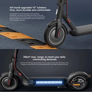 Xiaomi MI Electric Kick Scooter 4, 600W Motor, 18 Miles Long Range & 15.6mph, 10" Tubeless Tires, Dual Brakes, Commuting Electric Scooter for Adults & Teens