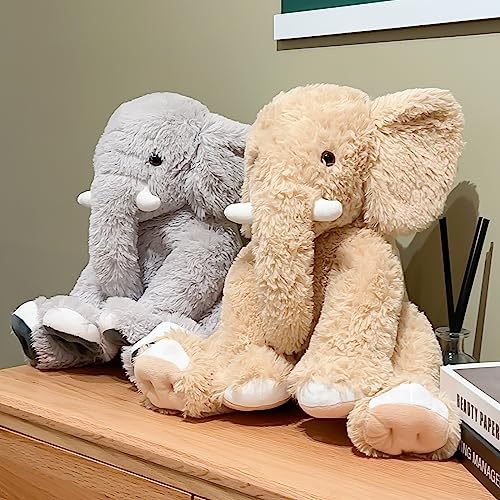 UBABER 20 Inch Large Elephant Stuffed Animals,Clever Elephant Plush Pillow for Kids,Big Stuffed Elephant Toy,Perfect Elephant Gifts for Girls and Boys,Super Soft Elephant Room Decoration(Gray).