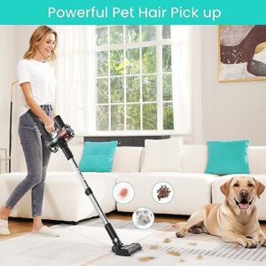 Belife S10 Cordless Vacuum Cleaner, Stick Vacuum Cleaners for Home Carpet and Hardwood Floor, Household Wireless Vacuum for Pet Hair, 22Kpa Powerful Digital Motor, Up to 40Min Runtime