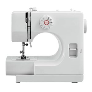 jucvnb mini sewing machine for beginners, small portable sewing machine for kids, adult mending machine with reverse sewing and 12 built-in stitches, suitable for household and travel