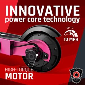 Razor Black Label E90 Electric Scooter for Kids Age 8 and Up, Power Core High-Torque Hub Motor, Up to 10 mph, All-Steel Frame