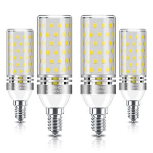 16w e12 led corn bulbs, 1500lm natural white 4000k candelabra light bulbs, 100w equivalent, e12 base led chandelier bulbs, non-dimmable led lamp, 4pack