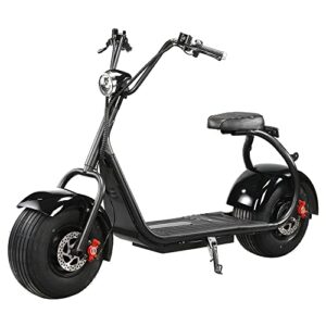 ehoodax fat tire electric scooter for adults, 2000w 60v citycoco scooter up to 25 mph, lcd display, bright led headlight, hydraulic front and rear brakes for safe commuting