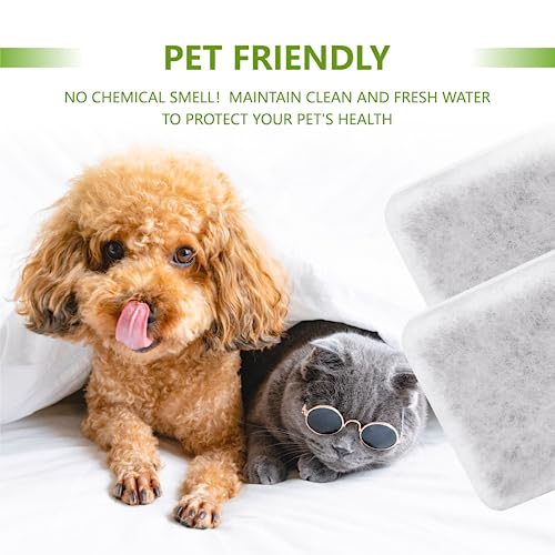 TOGGATH 12 Pack Pet Dog Water Fountain Charcoal Replacement Filters Compatible with Petmate Replendish Mason Gravity Waterers 0.5-4 GAL Automatic Dog Cat Water Bowl Dispenser Filters Replacement