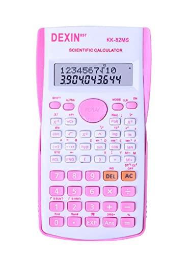 Scientific Calculators for Students, Scientific Calculator 240 Functions 2 Line 10+2 Digits, Scientific Calculators Desktop, Desk Math Calculator for School (Pink and White)