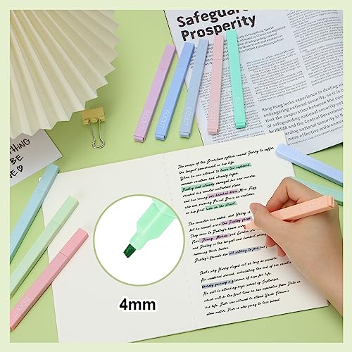 EOOUT 18pcs Aesthetic Cute Pastel Highlighters with Assorted Colors, Bible Highlighters and Pens No Bleed, Soft Chisel Tip, Dry Fast, Easy to Hold for Journal Notes School Office Supplies (Morandi)