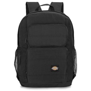 dickies tradesman backpack extra large capacity logo water resistant casual daypack for travel fits 15.6 inch notebook (black)