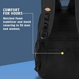 Dickies Tradesman Backpack Extra Large Capacity Logo Water Resistant Casual Daypack for Travel Fits 15.6 Inch Notebook (Black)