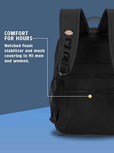 Dickies Tradesman Backpack Extra Large Capacity Logo Water Resistant Casual Daypack for Travel Fits 15.6 Inch Notebook (Black)