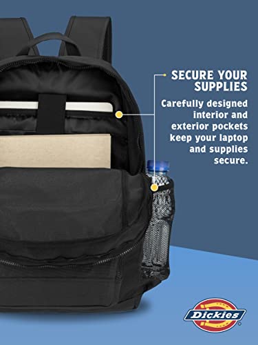 Dickies Tradesman Backpack Extra Large Capacity Logo Water Resistant Casual Daypack for Travel Fits 15.6 Inch Notebook (Black)