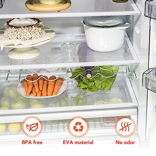 Shelf Liners for Kitchen Cabinets, Non Adhesive Cabinet Liners for Kitchen, Shelves, Refrigerators, 17.5 Inches x 30 FT EVA Clear Drawer Liners, BPA Free