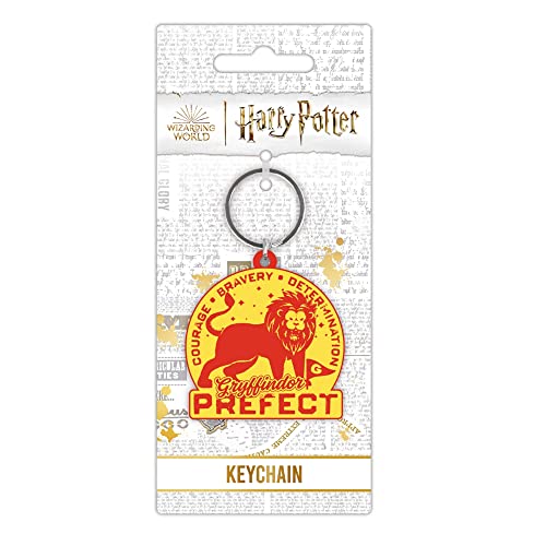 Harry Potter Gryffindor Rubber Keychain (One Size) (Yellow/Red)