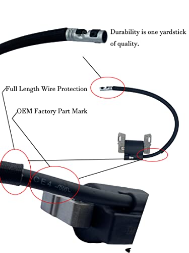 YAMAKATO Ignition Coil 591459 492341 for Briggs and Stratton 595304 Toro MTD Craftsman Cub Cadet Engine Lawn Mower Riding Tractor Armature Magneto OEM