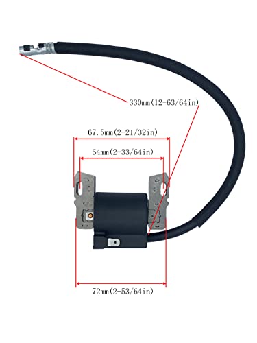 YAMAKATO Ignition Coil 591459 492341 for Briggs and Stratton 595304 Toro MTD Craftsman Cub Cadet Engine Lawn Mower Riding Tractor Armature Magneto OEM