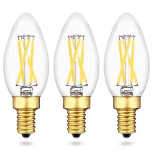 b11 e12 led candelabra bulbs 40w equivalent, dimmable led candle light bulbs, 4watt 4000k natural white, 3-pack
