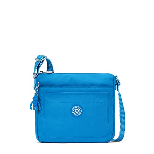 Kipling Women’s Sebastian Crossbody, Super Light, Durable Messenger, Nylon Shoulder Bag, Eager Blue