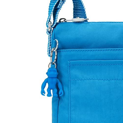 Kipling Women’s Sebastian Crossbody, Super Light, Durable Messenger, Nylon Shoulder Bag, Eager Blue